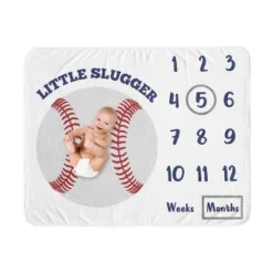 Sweet Jojo Designs Boy Milestone Swaddle Baby Blanket Baseball Patch Collection -Smart Baby Decor GUEST 032bf69f f388 48cd acb9 769532580b90