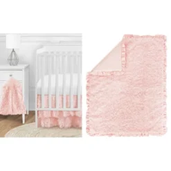 Sweet Jojo Designs Girl Baby Crib Bedding Set - Rose Collection Pink 4pc -Smart Baby Decor GUEST 033c2ba8 6149 4bb9 a8a9 dc8d388353e7