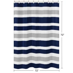 Sweet Jojo Designs Shower Curtain 72in.x72in. Stripe Blue Grey -Smart Baby Decor GUEST 04a26e3f 97f2 424a b42c 2c64bf2447e8