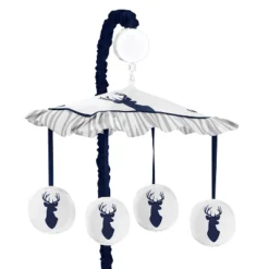 Sweet Jojo Designs Musical Crib Mobile - Navy & White Stag