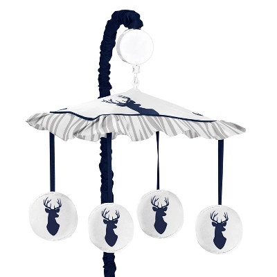 Sweet Jojo Designs Musical Crib Mobile - Navy & White Stag 3 Sweet Jojo Designs Musical Crib Mobile - Navy & White Stag