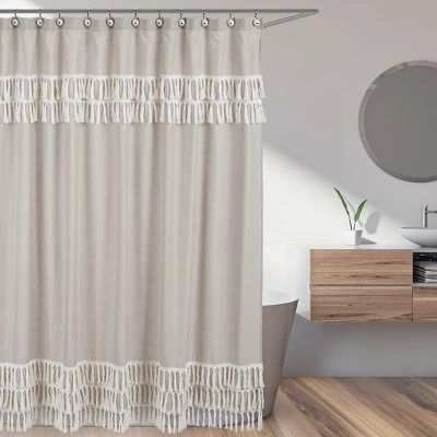 Sweet Jojo Designs Shower Curtain 72in.x72in. Botanical Leaf Linen Beige Off White 3 Sweet Jojo Designs Shower Curtain 72in.x72in. Botanical Leaf Linen Beige Off White