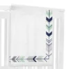 Sweet Jojo Designs Gender Neutral Baby Milestone Blanket Mod Arrow Blue Green And Grey