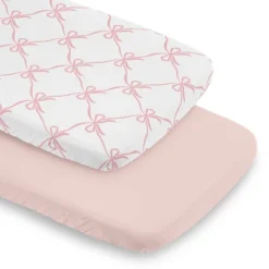 Sweet Jojo Designs Girl Baby Bassinet Fitted Sheets Set Ballerina And Ballet Bows Pink And White 2pc -Smart Baby Decor GUEST 070543b7 c1fb 4e7c 95a5 f57ef277e91a