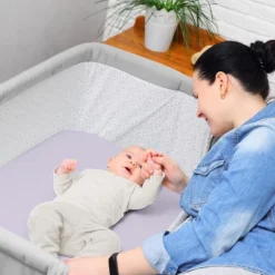 Sweet Jojo Designs Girl Baby Bassinet Fitted Sheets Set Watercolor Floral Purple Pink And Grey 2pc -Smart Baby Decor GUEST 0728ca71 f95f 4fbf 84ff 5f0ff63445d9