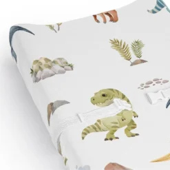 Sweet Jojo Designs Boy Changing Pad Sheet Watercolor Dinosaur Dino Multicolor -Smart Baby Decor GUEST 08f38213 1814 4562 befd d8c054562479