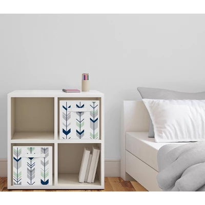 Sweet Jojo Designs Fabric Storage Bins Set Mod Arrow Grey Blue And Green 3 Sweet Jojo Designs Fabric Storage Bins Set Mod Arrow Grey Blue And Green