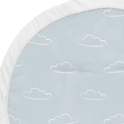 Sweet Jojo Designs Boy Baby Tummy Time Playmat Airplane Blue And White 4 Sweet Jojo Designs Boy Baby Tummy Time Playmat Airplane Blue And White - Image 2