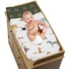 Sweet Jojo Designs Boy Or Girl Gender Neutral Unisex Changing Pad Cover Jungle Animals Yellow Orange And White