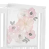 Sweet Jojo Designs Girl Baby Milestone Blanket Watercolor Floral Pink And Grey