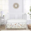 Sweet Jojo Designs Girl Baby Crib Bed Skirt Watercolor Floral Garden Green Blue And Orange -Smart Baby Decor GUEST 0d7126e5 3665 4972 8137 401e58f87f35