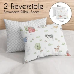 Sweet Jojo Designs Full/Queen Comforter Bedding Set Farm Animals Multicolor 3 Pc -Smart Baby Decor GUEST 0f01aaf0 a9a7 4078 9607 03051ff044f1