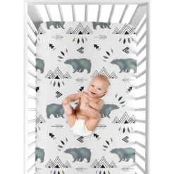 Sweet Jojo Designs Fitted Crib Sheet - Bear Mountain -Smart Baby Decor GUEST 0f2500d5 c8d1 427b 95e9 a9ff80808775