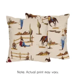 Sweet Jojo Designs Boy Decorative Throw Pillow Covers 18in. (Pillow Inserts Not Included) Wild West Cowboy Multicolor 2pc -Smart Baby Decor GUEST 10172af0 f332 41a2 9b1d 679a96851d6e