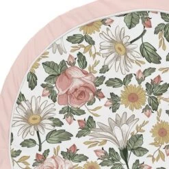 Sweet Jojo Designs Girl Baby Tummy Time Playmat Vintage Floral Pink Green And Yellow -Smart Baby Decor GUEST 11a20b0d 3c55 4865 bb4c 93c97d98c46e