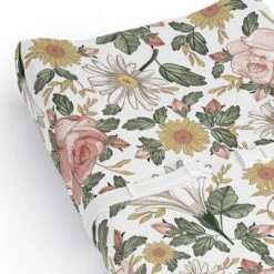 Sweet Jojo Designs Girl Changing Pad Sheet Vintage Floral Pink Yellow And Green -Smart Baby Decor GUEST 14955b4a 45ba 44f0 ae4b fe75d2bdf4c2