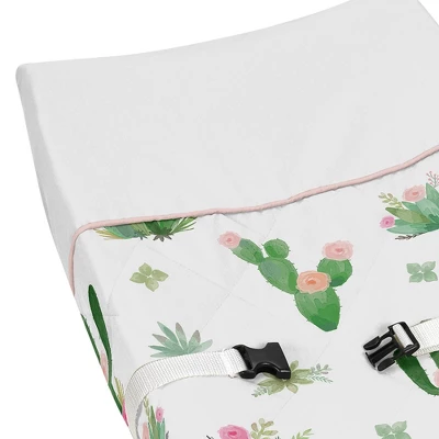 Sweet Jojo Designs Girl Changing Pad Cover Cactus Floral Green Pink And White 4 Sweet Jojo Designs Girl Changing Pad Cover Cactus Floral Green Pink And White - Image 2