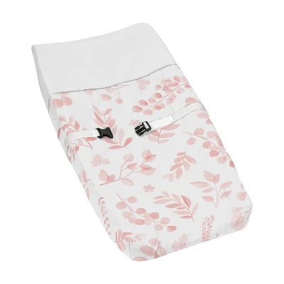 Sweet Jojo Designs Girl Changing Pad Cover Botanical Pink And White 7 Sweet Jojo Designs Girl Changing Pad Cover Botanical Pink And White - Image 5