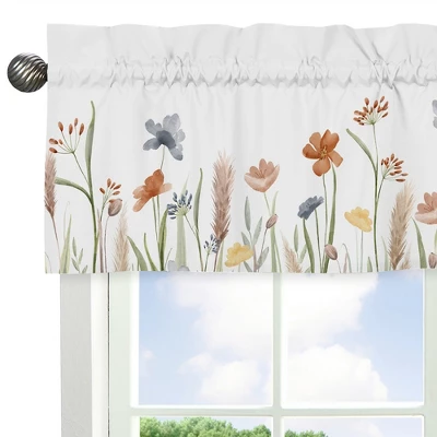 Sweet Jojo Designs Window Valance Treatment 54in. Watercolor Floral Garden Multicolor 5 Sweet Jojo Designs Window Valance Treatment 54in. Watercolor Floral Garden Multicolor - Image 3