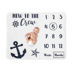 Sweet Jojo Designs Gender Neutral Baby Milestone Blanket Sailor Blue And White 11 Sweet Jojo Designs Gender Neutral Baby Milestone Blanket Sailor Blue And White -Smart Baby Decor GUEST 193ec162 77ba 4d0b 87e2 1d99db950789