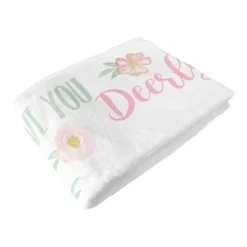 Sweet Jojo Designs Girl Milestone Swaddle Baby Blanket Deer Floral Pink Mint And White -Smart Baby Decor GUEST 1b0b5f9c 9d17 41ff 945c 282fbe171d69