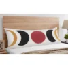 Sweet Jojo Designs Gender Neutral Body Pillow Cover (Pillow Not Included) 54in.x20in. Boho Moon Red Black Yellow