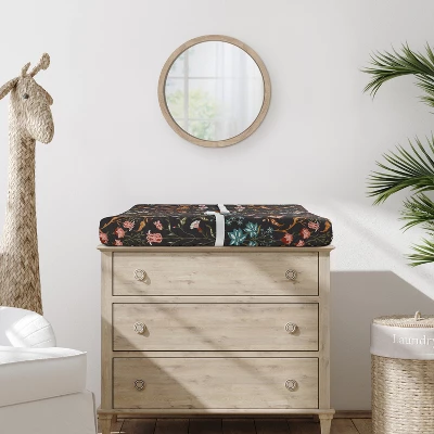 Sweet Jojo Designs Girl Changing Pad Sheet Boho Floral Wildflower Orange Black And Blue 3 Sweet Jojo Designs Girl Changing Pad Sheet Boho Floral Wildflower Orange Black And Blue