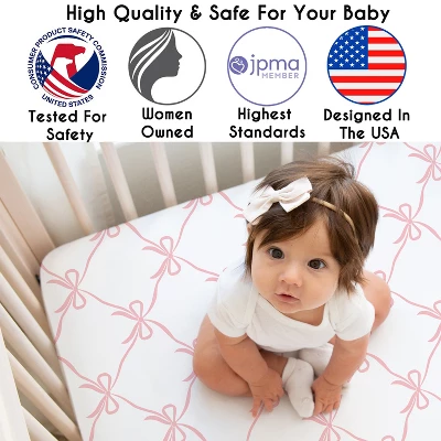 Sweet Jojo Designs Girl Baby Crib Bedding Set - Ballerina And Ballet Bows Pink And White 4pc 4 Sweet Jojo Designs Girl Baby Crib Bedding Set - Ballerina And Ballet Bows Pink And White 4pc - Image 2