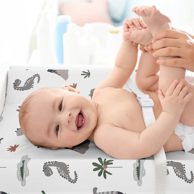 Sweet Jojo Designs Boy Girl Gender Neutral Unisex Changing Pad Sheet Modern Dinosaurs Multicolor 4 Sweet Jojo Designs Boy Girl Gender Neutral Unisex Changing Pad Sheet Modern Dinosaurs Multicolor - Image 2