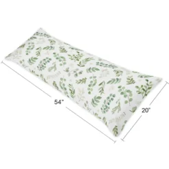 Sweet Jojo Designs Girl Body Pillow Cover (Pillow Not Included) 54in.x20in. Botanical Leaf Green And White -Smart Baby Decor GUEST 1e9814fc c3b5 4118 a6b1 617bf86173dc