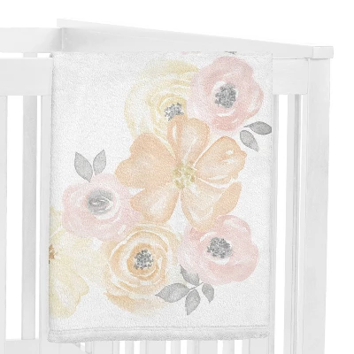 Sweet Jojo Designs Girl Baby Milestone Blanket Watercolor Floral Yellow And Pink 4 Sweet Jojo Designs Girl Baby Milestone Blanket Watercolor Floral Yellow And Pink - Image 2