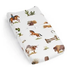 Sweet Jojo Designs Boy Changing Pad Sheet Country Western Taupe Brown And Cream -Smart Baby Decor GUEST 21ee76a6 7554 4c61 81f6 7207d195da11