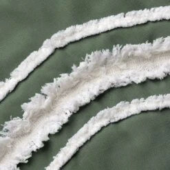 Sweet Jojo Designs Girl Baby Crib Bedding Set - Dark Green And Ivory Boho Fringe Collection 4pc -Smart Baby Decor GUEST 22deb396 a1b9 4b3d 90ed 1d6856bf9bee