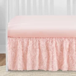 Sweet Jojo Designs Girl Baby Crib Bed Skirt Rose Collection Solid Pink -Smart Baby Decor GUEST 22ed7912 9b5e 4862 8aee 902a5b4c704f 1