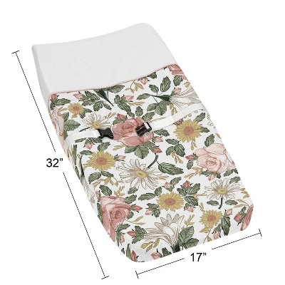 Sweet Jojo Designs Girl Changing Pad Cover Vintage Floral Collection 5 Sweet Jojo Designs Girl Changing Pad Cover Vintage Floral Collection - Image 3