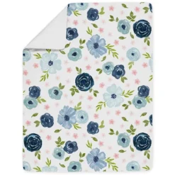Sweet Jojo Designs Girl Toddler Bedding Set Watercolor Floral Blue Pink And White 5pc -Smart Baby Decor GUEST 272b6ced 8e38 44ef bc79 6e3aaafd78dd