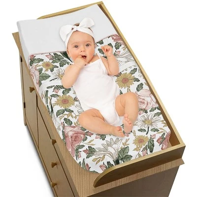 Sweet Jojo Designs Girl Changing Pad Cover Vintage Floral Collection 3 Sweet Jojo Designs Girl Changing Pad Cover Vintage Floral Collection