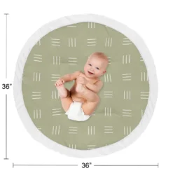 Sweet Jojo Designs Boy Or Girl Gender Neutral Unisex Baby Tummy Time Playmat Boho Hatch Green And White -Smart Baby Decor GUEST 2b9d4504 1360 42d4 bfd8 8ca9403cbc78
