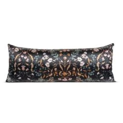 Sweet Jojo Designs Body Pillow Cover (Pillow Not Included) 54in.x20in. Boho Floral Wildflower Black Orange Blue Green