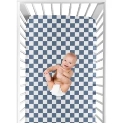 Sweet Jojo Designs Boy, Girl, Unisex/Gender Neutral Baby Fitted Crib Sheet Gingham Checkered Plaid Blue And White 12 Sweet Jojo Designs Boy, Girl, Unisex/Gender Neutral Baby Fitted Crib Sheet Gingham Checkered Plaid Blue And White -Smart Baby Decor GUEST 2ceb50da 3a53 48bf b3a3 e112ff7bcd20