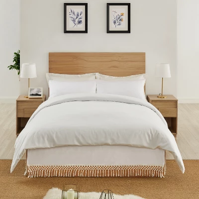 Sweet Jojo Designs Dust Ruffle Queen Bed Skirt Boho Fringe Macrame Ivory 4 Sweet Jojo Designs Dust Ruffle Queen Bed Skirt Boho Fringe Macrame Ivory - Image 2