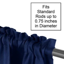 Sweet Jojo Designs Window Valance Treatment 54 In. Space Galaxy Navy Blue