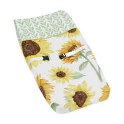 Sweet Jojo Designs Girl Changing Pad Cover Sunflower Yellow And Green -Smart Baby Decor GUEST 30864ec8 8c42 4e30 b0df afb4511a2ad6