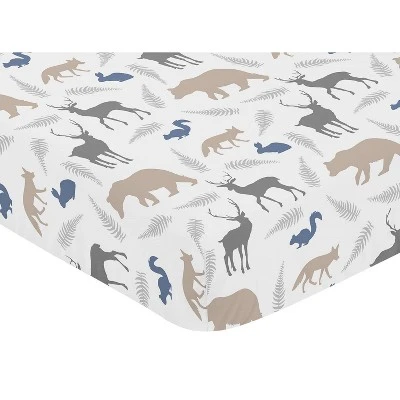 Sweet Jojo Designs Fitted Crib Sheet - Woodland Animals 4 Sweet Jojo Designs Fitted Crib Sheet - Woodland Animals - Image 2