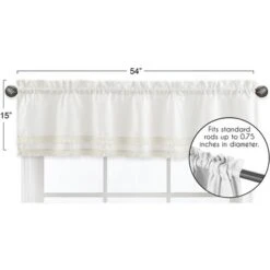 Sweet Jojo Designs Boy, Girl, Unisex/Gender Neutral Window Valance Treatment 54in. Diamond Tuft Solid Ivory -Smart Baby Decor GUEST 33d82546 5738 4e15 870d 76a608957c7d