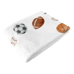 Sweet Jojo Designs Boy Baby Milestone Blanket Watercolor Sports Theme Blue Brown And Orange -Smart Baby Decor GUEST 38090db7 1d02 46bf 9f86 d37526cf8e41