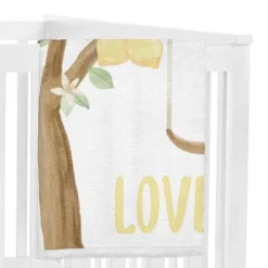 Sweet Jojo Designs Girl Baby Milestone Blanket Lemon Yellow Green And Beige