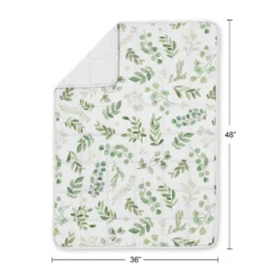 Sweet Jojo Designs Boy Girl Unisex Gender Neutral Toddler Weighted Blanket 5lbs. For Kids Botanical Green And White -Smart Baby Decor GUEST 3ba94219 30e4 4c74 8336 fcf2882553cb