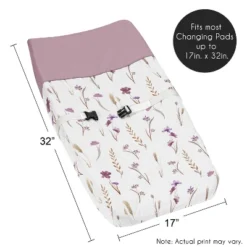 Sweet Jojo Designs Girl Changing Pad Cover Watercolor Floral Garden Purple And Taupe -Smart Baby Decor GUEST 3bef0b13 205f 4a2d bf9b 8bd81f25042b