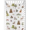 Sweet Jojo Designs Boy Girl Gender Neutral Unisex Fitted Crib Sheets Set Watercolor Woodland Forest Animals Green Brown White 2pc